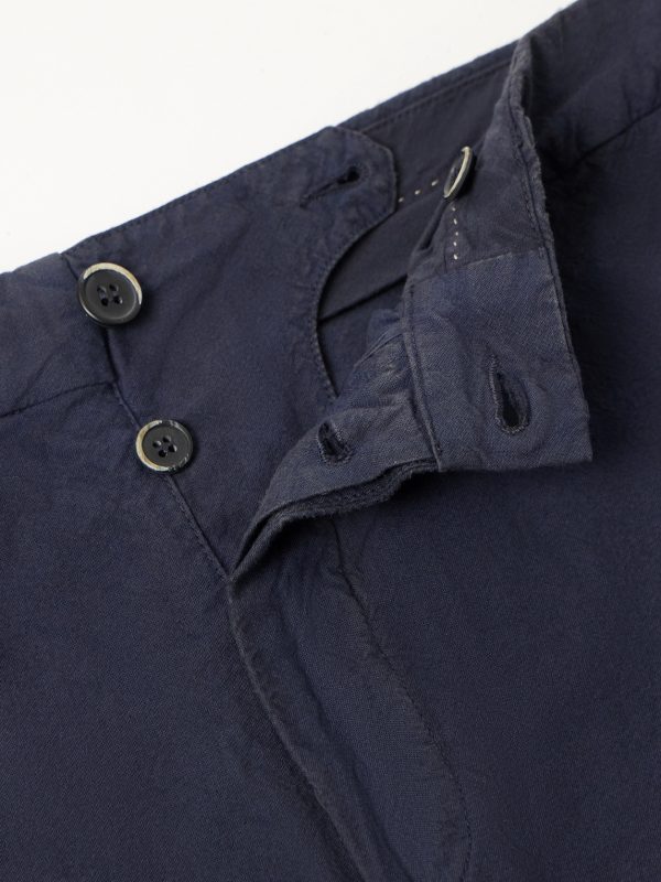 Straight-Leg Garment-Dyed Cotton Trousers - E1