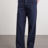 Straight-Leg Garment-Dyed Cotton Trousers - FR