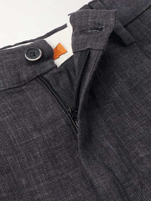 Scandola Simodo Straight-Leg Pleated Linen-Blend Gabardine Shorts - E1 Scandola Simodo Straight-Leg Pleated Linen-Blend Gabardine Shorts - E1