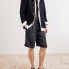 Scandola Simodo Straight-Leg Pleated Linen-Blend Gabardine Shorts - OU Scandola Simodo Straight-Leg Pleated Linen-Blend Gabardine Shorts - OU