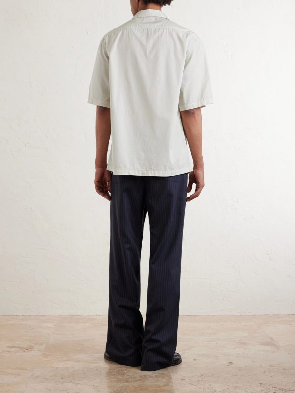 Solana Camp-Collar Cotton-Poplin Shirt - BK Solana Camp-Collar Cotton-Poplin Shirt - BK