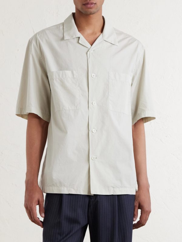 Solana Camp-Collar Cotton-Poplin Shirt - FR Solana Camp-Collar Cotton-Poplin Shirt - FR