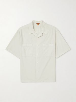 Solana Camp-Collar Cotton-Poplin Shirt Solana Camp-Collar Cotton-Poplin Shirt
