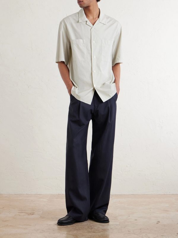 Solana Camp-Collar Cotton-Poplin Shirt - OU Solana Camp-Collar Cotton-Poplin Shirt - OU