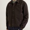 Piping Cowboy Logo-Embroidered Woven Jacket - FR Piping Cowboy Logo-Embroidered Woven Jacket - FR