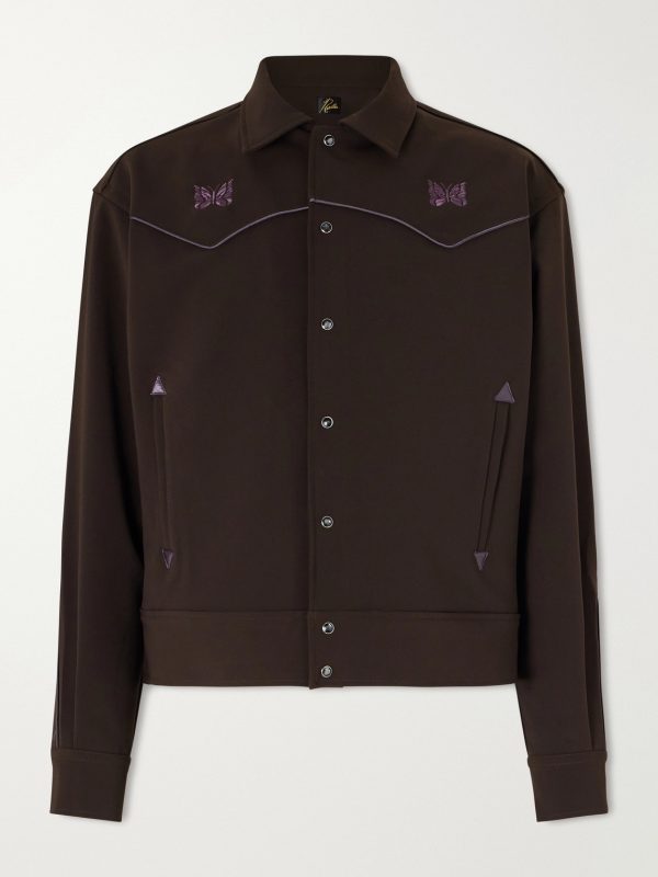Piping Cowboy Logo-Embroidered Woven Jacket Piping Cowboy Logo-Embroidered Woven Jacket