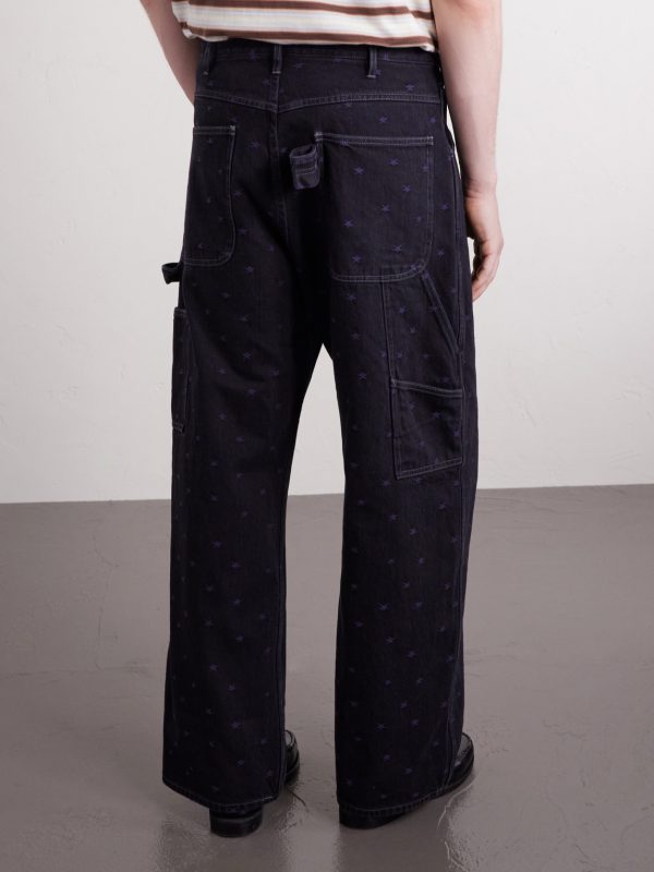 Painter Straight-Leg Embroidered Jeans - BK Painter Straight-Leg Embroidered Jeans - BK