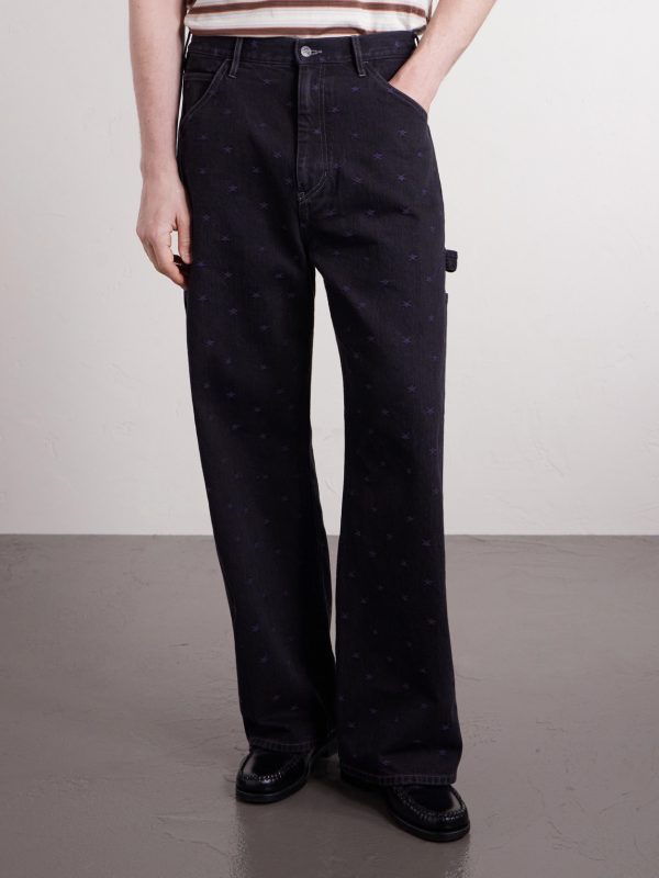 Painter Straight-Leg Embroidered Jeans - FR Painter Straight-Leg Embroidered Jeans - FR