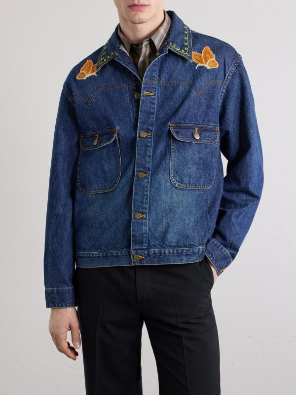 Embroidered Denim Jacket - FR