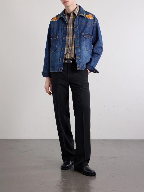Embroidered Denim Jacket - OU