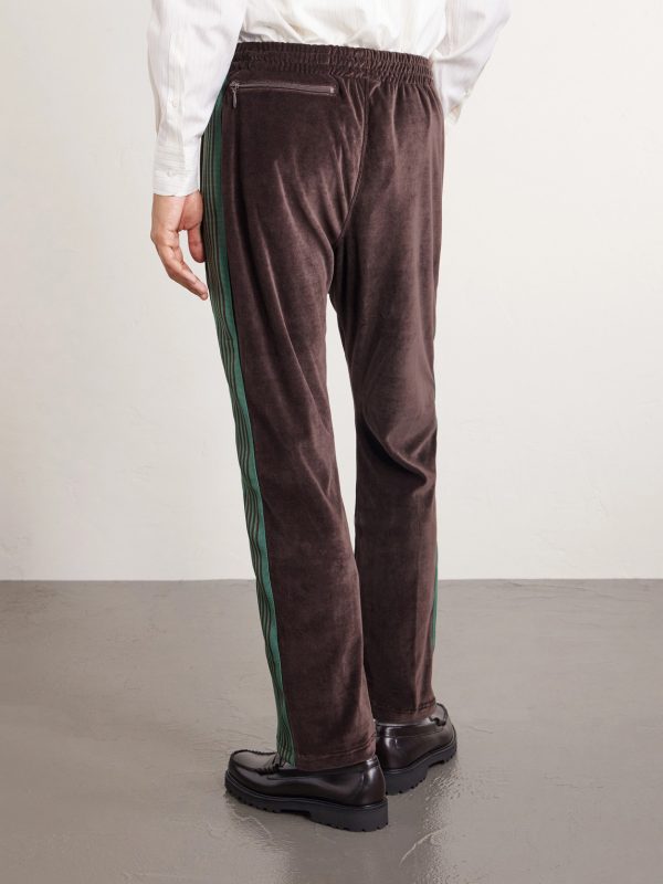 Bootcut Logo-Embroidered Striped Velour Track Pants - BK