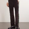 Bootcut Logo-Embroidered Striped Velour Track Pants - FR
