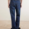 Straight-Leg Logo-Embroidered Jeans - BK Straight-Leg Logo-Embroidered Jeans - BK