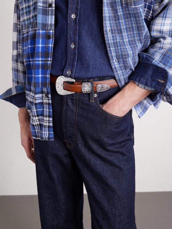 Papillon 2.5cm Leather Belt - FR