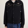 Piping Cowboy Logo-Embroidered Woven Jacket - FR Piping Cowboy Logo-Embroidered Woven Jacket - FR