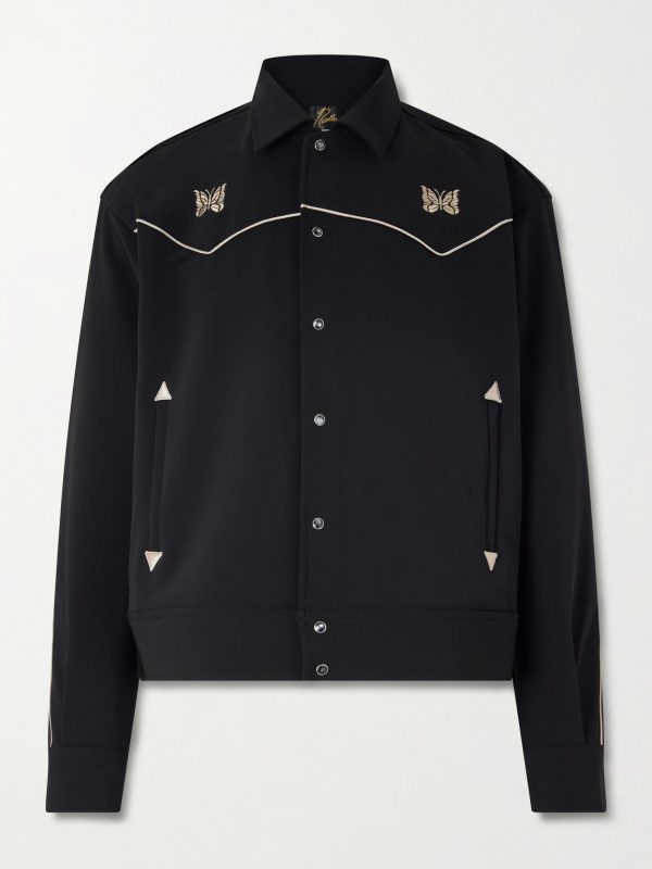 Piping Cowboy Logo-Embroidered Woven Jacket Piping Cowboy Logo-Embroidered Woven Jacket
