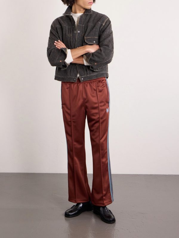 Bootcut Logo-Embroidered Striped Jersey Sweatpants - OU Bootcut Logo-Embroidered Striped Jersey Sweatpants - OU