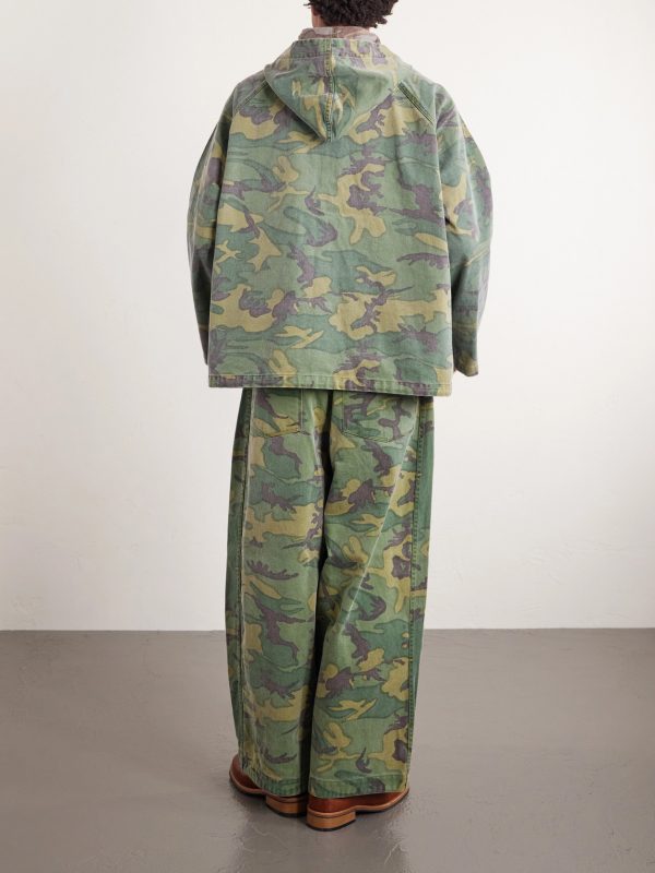 Reversible Camouflage-Print Cotton-Twill Hooded Jacket - BK