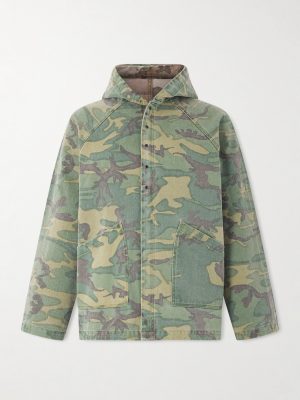 Reversible Camouflage-Print Cotton-Twill Hooded Jacket Reversible Camouflage-Print Cotton-Twill Hooded Jacket