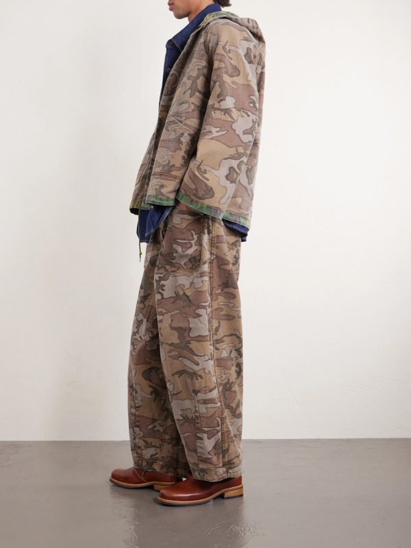 Reversible Camouflage-Print Cotton-Twill Hooded Jacket - OU2