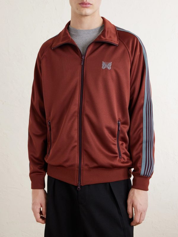 Logo-Embroidered Striped Jersey Track Jacket - FR Logo-Embroidered Striped Jersey Track Jacket - FR