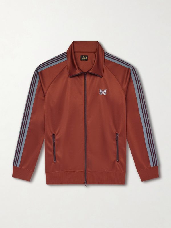 Logo-Embroidered Striped Jersey Track Jacket Logo-Embroidered Striped Jersey Track Jacket