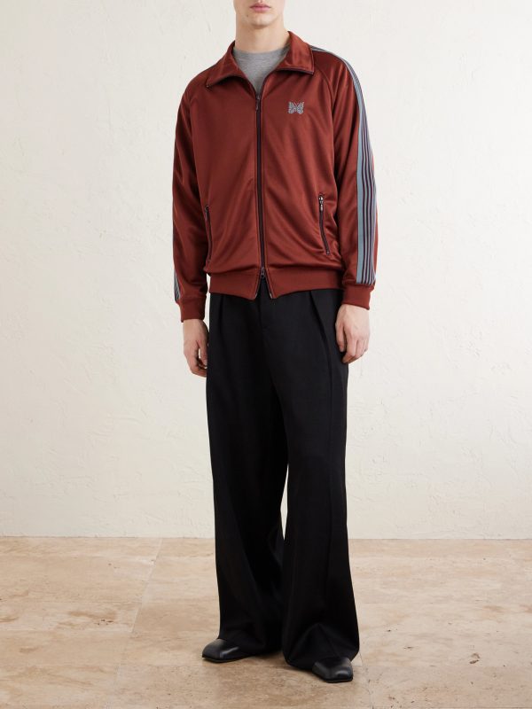 Logo-Embroidered Striped Jersey Track Jacket - OU Logo-Embroidered Striped Jersey Track Jacket - OU