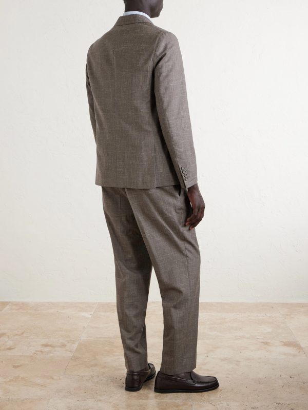 Leon Wool, Silk and Linen-Blend Suit Jacket - BK Leon Wool, Silk and Linen-Blend Suit Jacket - BK