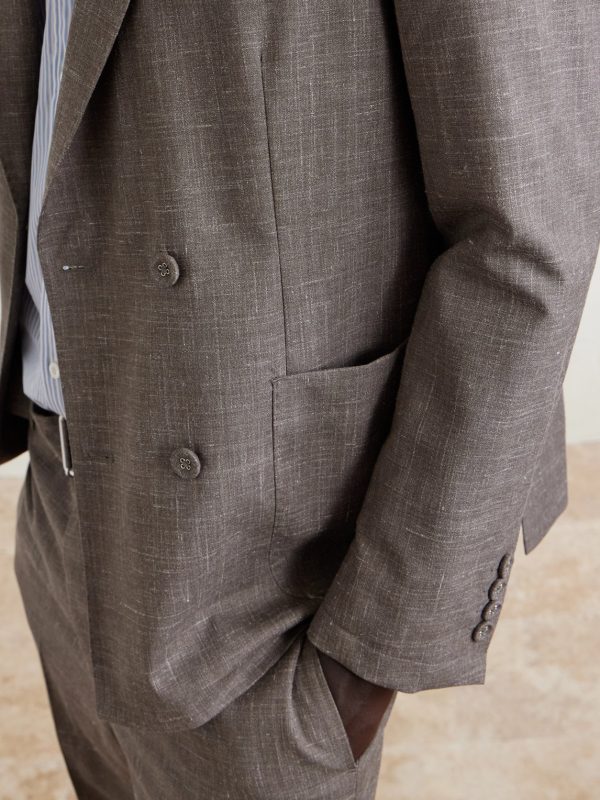 Leon Wool, Silk and Linen-Blend Suit Jacket - E1 Leon Wool, Silk and Linen-Blend Suit Jacket - E1