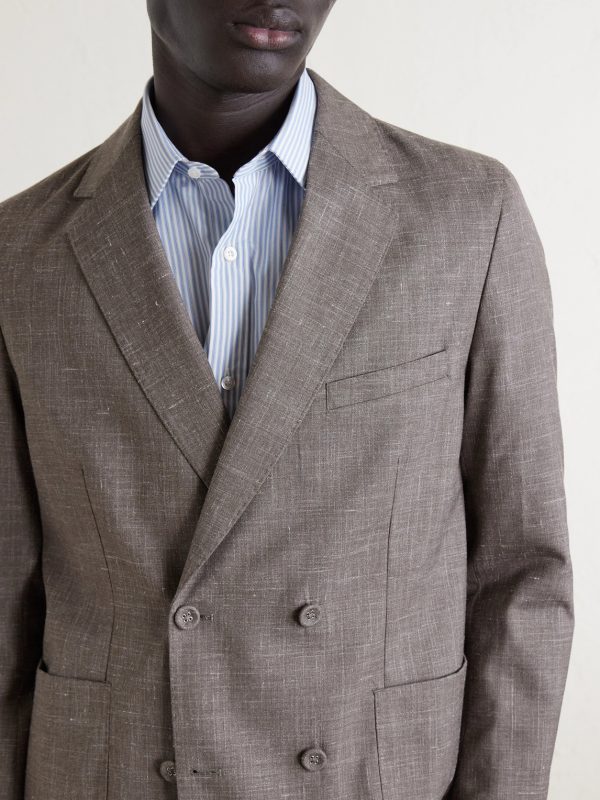 Leon Wool, Silk and Linen-Blend Suit Jacket - E2 Leon Wool, Silk and Linen-Blend Suit Jacket - E2