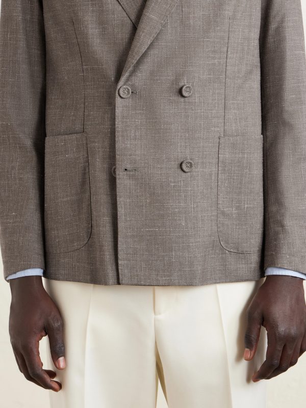 Leon Wool, Silk and Linen-Blend Suit Jacket - E3 Leon Wool, Silk and Linen-Blend Suit Jacket - E3