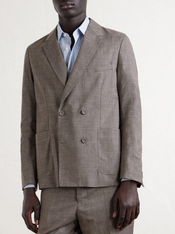 Leon Wool, Silk and Linen-Blend Suit Jacket - FR Leon Wool, Silk and Linen-Blend Suit Jacket - FR
