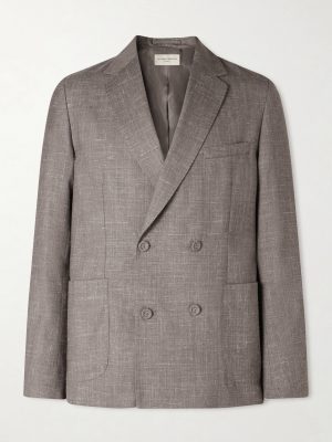 Leon Wool, Silk and Linen-Blend Suit Jacket