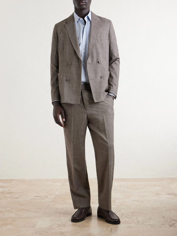 Leon Wool, Silk and Linen-Blend Suit Jacket - OU Leon Wool, Silk and Linen-Blend Suit Jacket - OU