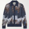 Terry Jacquard-Knit Cardigan