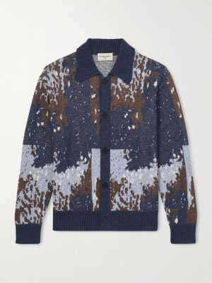Terry Jacquard-Knit Cardigan Terry Jacquard-Knit Cardigan