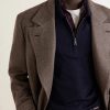 Wool Half-Zip Polo Sweater - CU