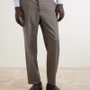 Straight-Leg Virgin Wool, Silk and Linen-Blend Trousers - FR Straight-Leg Virgin Wool, Silk and Linen-Blend Trousers - FR