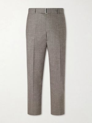 Straight-Leg Virgin Wool, Silk and Linen-Blend Trousers Straight-Leg Virgin Wool, Silk and Linen-Blend Trousers