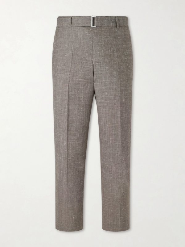 Straight-Leg Virgin Wool, Silk and Linen-Blend Trousers Straight-Leg Virgin Wool, Silk and Linen-Blend Trousers