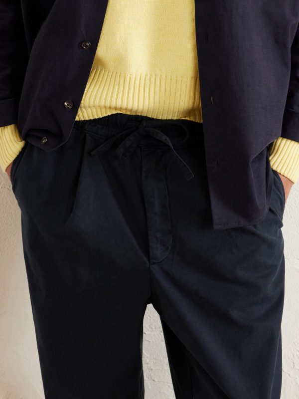 Peterson Tapered Pleated Cotton-Blend Twill Drawstring Trousers - CU Peterson Tapered Pleated Cotton-Blend Twill Drawstring Trousers - CU