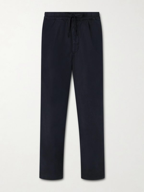Peterson Tapered Pleated Cotton-Blend Twill Drawstring Trousers Peterson Tapered Pleated Cotton-Blend Twill Drawstring Trousers