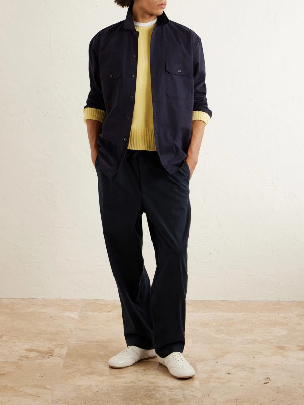 Peterson Tapered Pleated Cotton-Blend Twill Drawstring Trousers - OU Peterson Tapered Pleated Cotton-Blend Twill Drawstring Trousers - OU