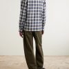 Younes Checked Cotton and Linen-Blend Shirt - BK Younes Checked Cotton and Linen-Blend Shirt - BK