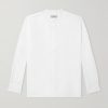 Gaston Grandad-Collar Cotton-Poplin Shirt Gaston Grandad-Collar Cotton-Poplin Shirt