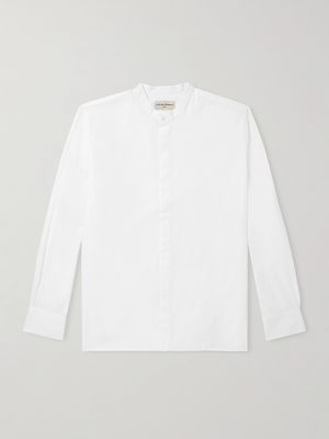 Gaston Grandad-Collar Cotton-Poplin Shirt Gaston Grandad-Collar Cotton-Poplin Shirt