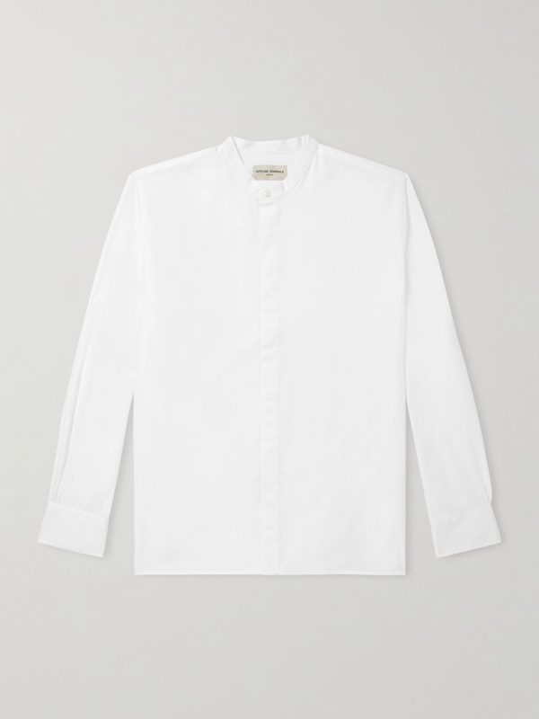 Gaston Grandad-Collar Cotton-Poplin Shirt Gaston Grandad-Collar Cotton-Poplin Shirt