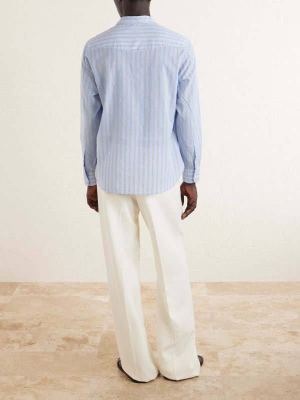 Giacomo Striped Cotton-Poplin Shirt - BK