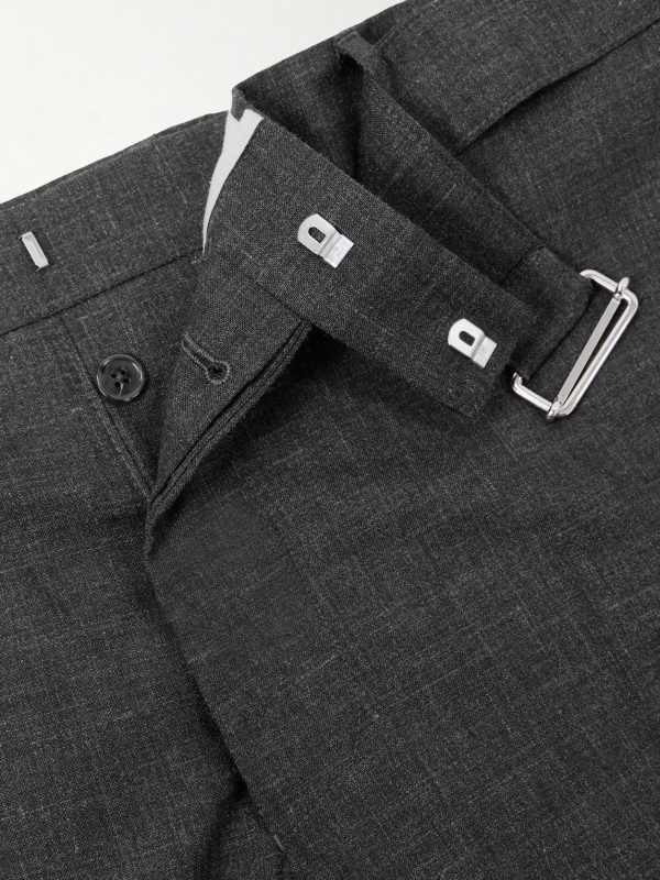 Straight-Leg Virgin Wool, Silk and Linen-Blend Trousers - CU