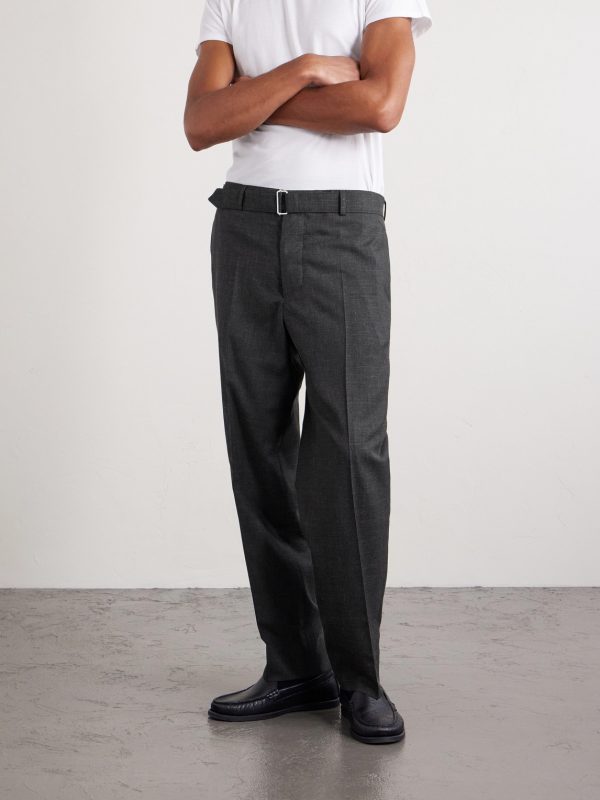 Straight-Leg Virgin Wool, Silk and Linen-Blend Trousers - FR